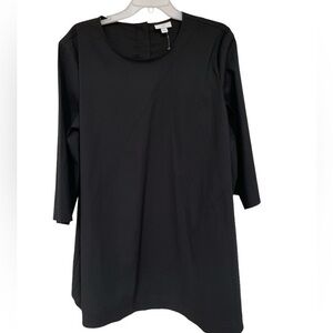 - J Jill Diagonal Hem Black cotton blend tunic in xlg